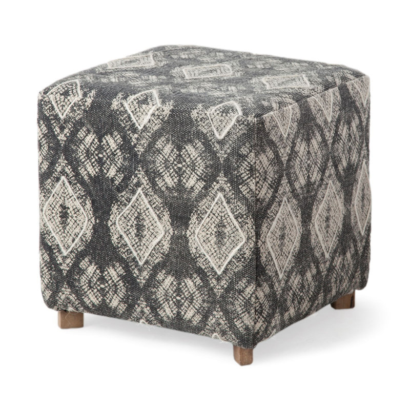 Cauthen Upholstered Ottoman, Blush Velvet
