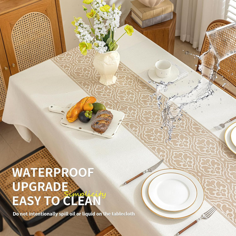 Nordic beige rectangular tablecloth