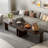 Modern Rectangle Coffee Table Set With Modular L-shape Design-301535608