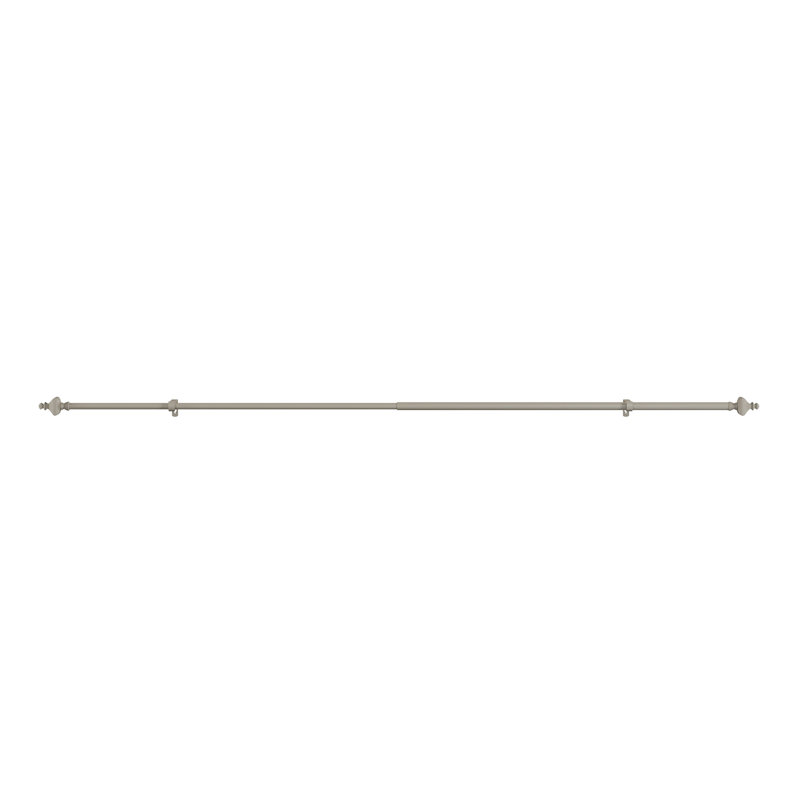 Embouts décoratifs tournés en tringle à rideaux 66-120 "noir, Gris