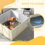 Boîte de mise bas pour chiens avec support de lumière rétractable, boîte de mise bas pour chiots-1627024074