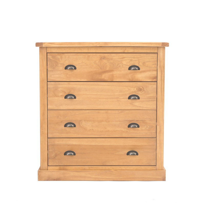 Sarkar 90cm W 4 - Drawer Chest of Drawers, Squared