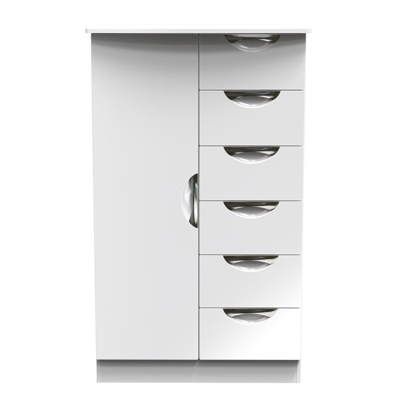 Taetum Manufactured Wood Wardrobe, White