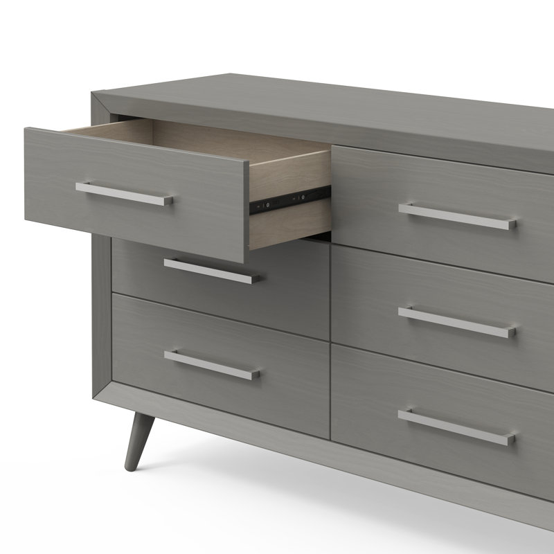Commode double 6 tiroirs Cranbrook, gris