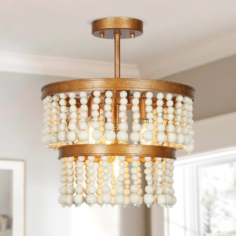 Plafonnier semi-encastré 4 lumières 13,8 po Abriell