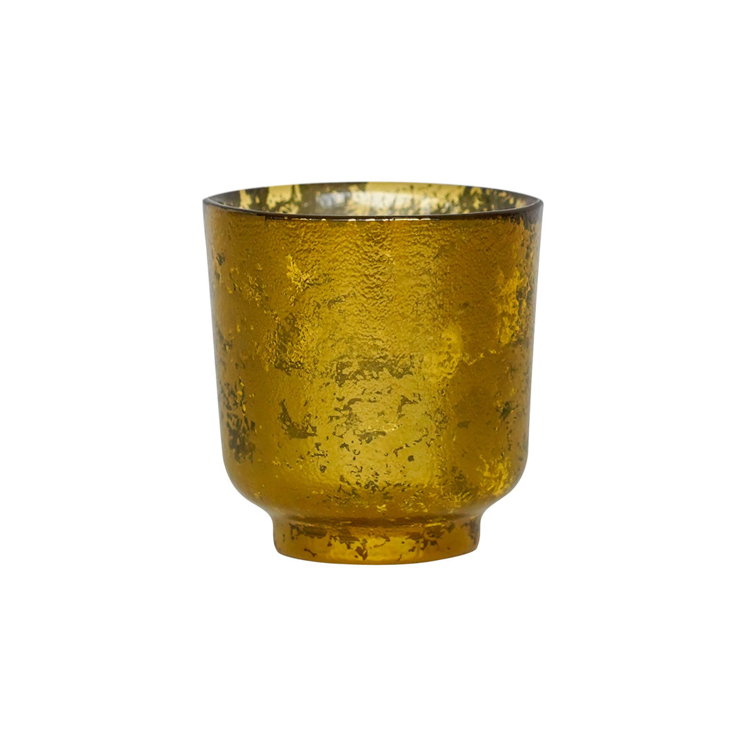 Metallic Copper Glass Holder H19cm W15.5Cm