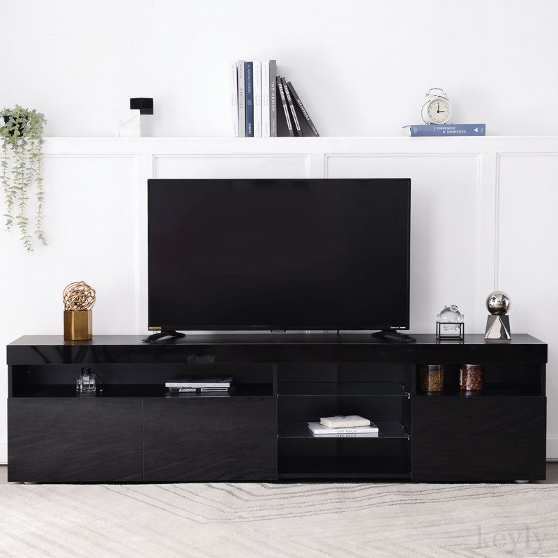 Meuble télé moderne pour téléviseur , Noir