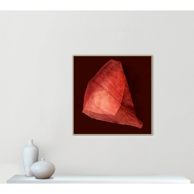 Fragmented Earth in Paper Layers II Print by , 37.5'' W x 37.5'' H, Natural Floater