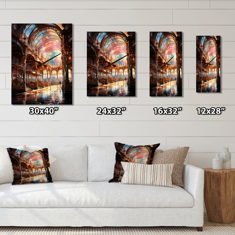 Horloge murale Carousel Whimsical Delight III - Cityscapes, H 32 po x l 24 po x P 1 po