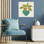 Art mural contemporain plante en pot-1958954494