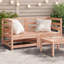 Brayden Studio Garden Sofas Corner 2 Pcs 70X70x67 Cm Solid Wood-55036919