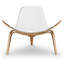  Fauteuil ballon blanc en similicuir