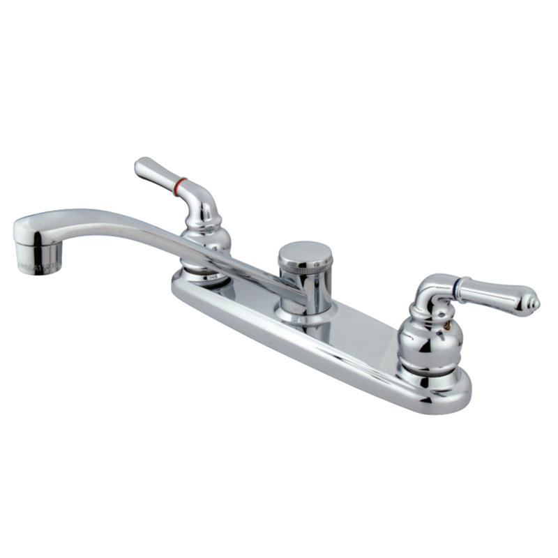 Kingston Brass Magellan Two-Handle 2-Hole 8" Centerset Kitchen Faucet