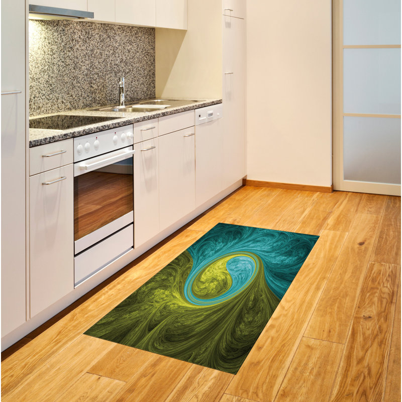 Tapis décoratif Ying Yang, Rectangle— 4 pi x 5 pi 8 po
