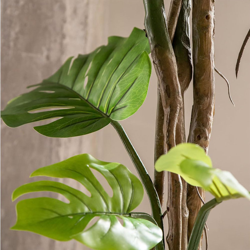 East Urban Home Artificial Monstera Plant 5 Feet Tall Tropical Palm Tree, 62 inches