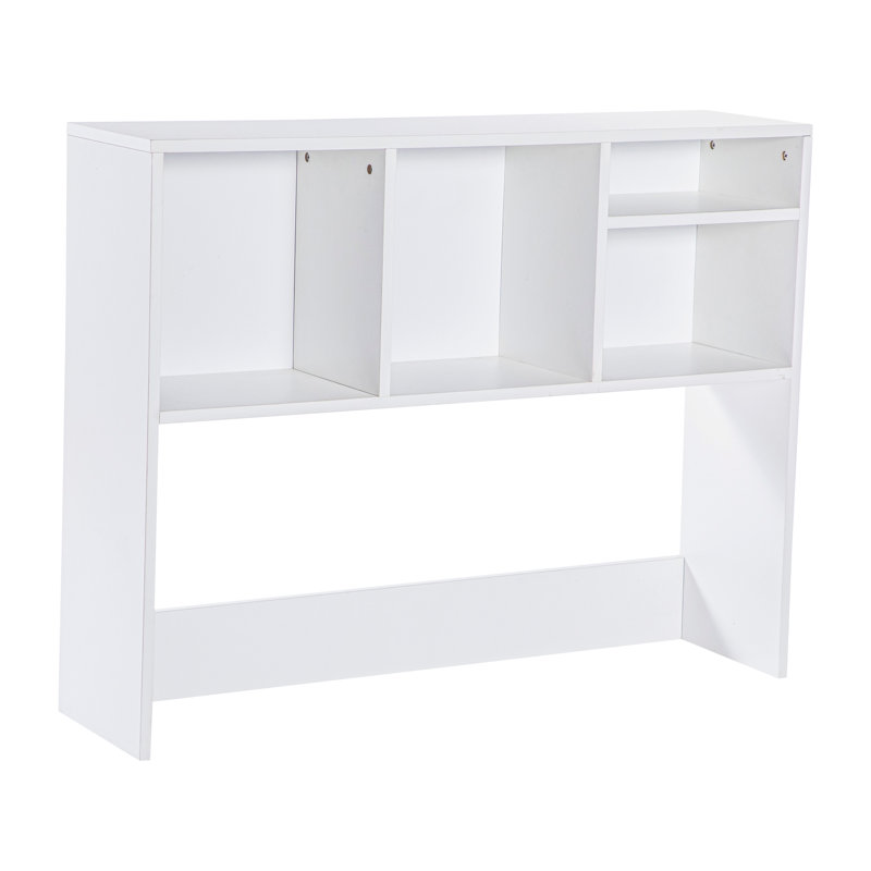 Nahliyah Space-Saving Desktop Bookshelf Storage Organizer with Assorted Cubbies, White