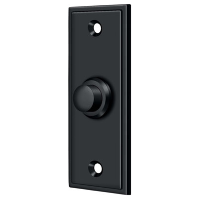 Deltana BBS333U19 Bouton de cloche rectangulaire contemporain en peinture noire