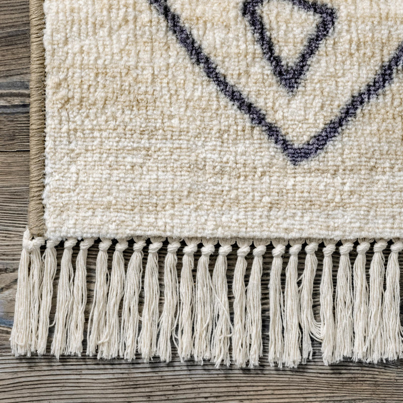 Tapis beige Geometric, Rectangle 5 pi x 8 pi