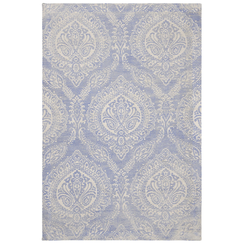 Spain Hand Loomed Performance Damask Rug, Rectangle 6' x 9'