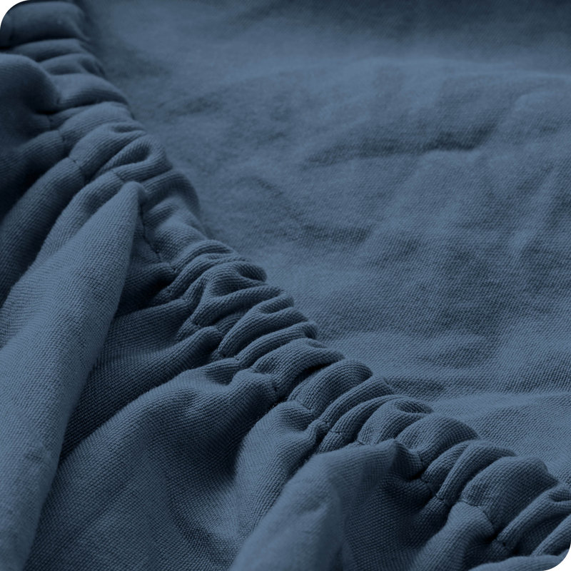 Dusty Blue Twin Sandwashed Microfiber Deep Pocket Sheet Set