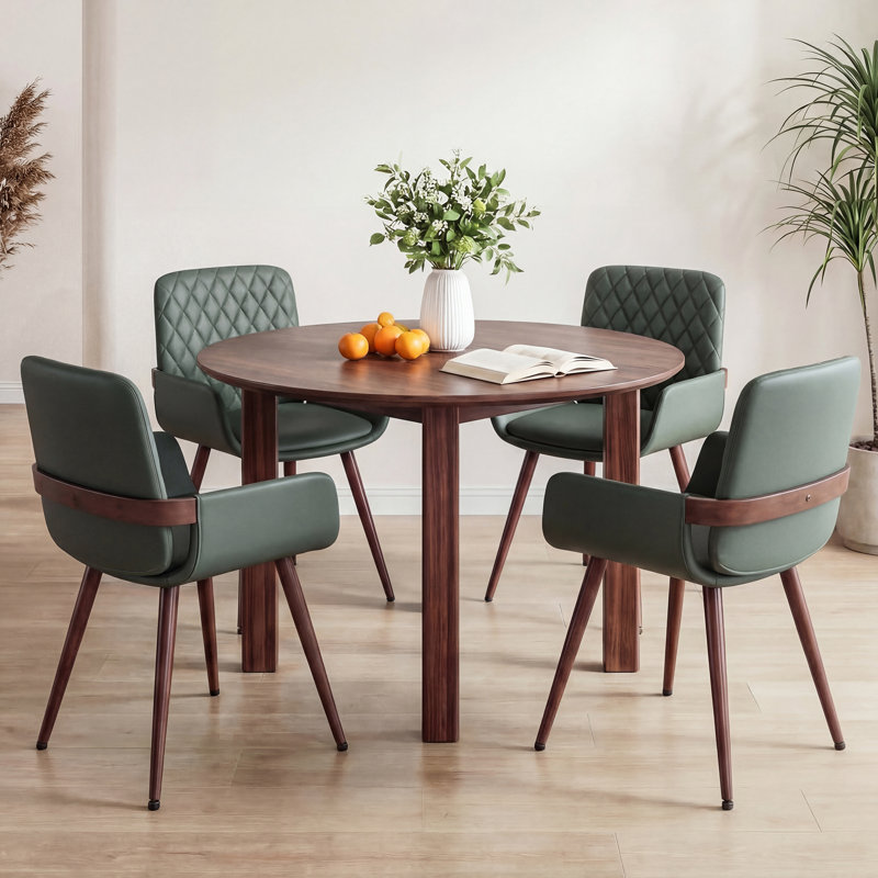 Malvino Upholstered Dining Chair, Green