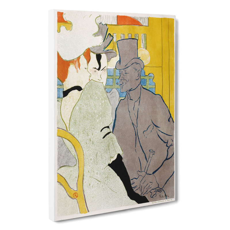 Englishman at the Cabaret Vol.2 by Henri De Toulouse-Lautrec - Wrapped Canvas, 50cm H x 35cm W x 3cm D