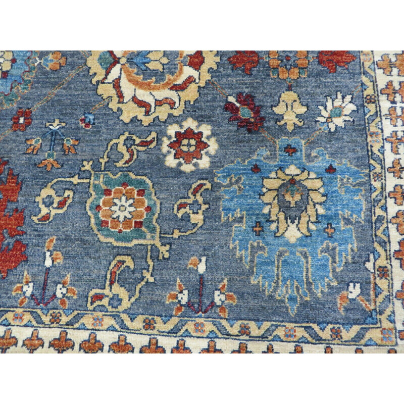 Tapis rectangulaire en laine de conception unique 3 pi 10 po x 6 pi 3 po Fiester