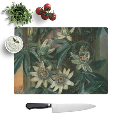 Blue Passion Flower by Philip Reinagle Chopping Board