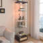 Vitrine à 1 porte / 4 tablettes, lumineuse, avec tiroirs - standard
