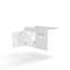 Meuble-lavabo mural 32 po blanc brillant avec portes doubles, charnières à fermeture douce, longues poignées en métal | Idée de cadeau