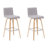 Fowey Biance Modern Swivel Counter Height or Bar Height Stool with Upholstered Seat and Wood Frame-381908575-381908577-381908572