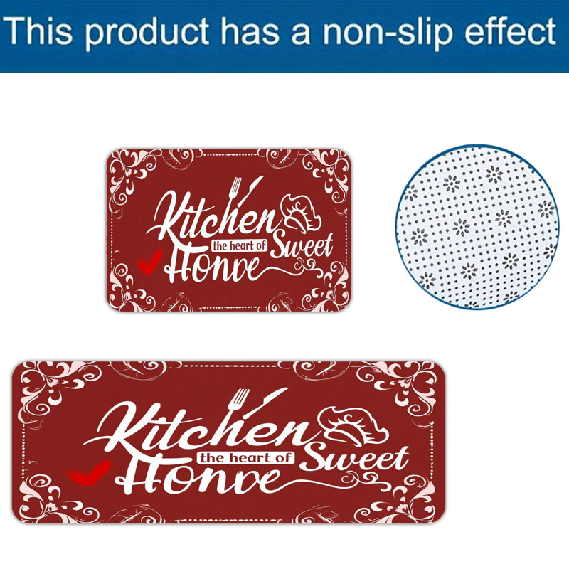 Red Kitchen Sweet Home Quote