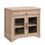 Bureau compact à domicile, base, finition brune, tiroir spacieux, glissières pleine extension, portes en verre trempé, rangement dissimulé, tablette réglable, bois d'ingénierie fini, organisation de bureau, métal