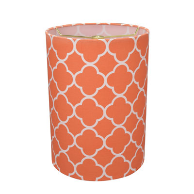 Abat-jour tambour en lin 10 "(araignée) en orange