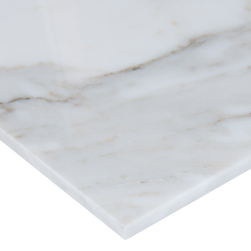 Carrelage de sol en marbre poli 12 po x 24 po Calacatta