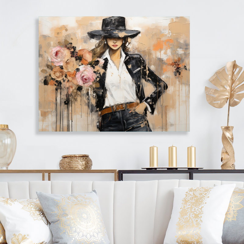 Fashion Chic - Art mural en métal Fashion, H 12 po x l 20 po x P 1 po