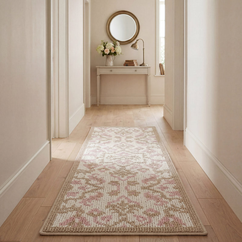 Laura Ashley Marwood, Tapis de couloir 2 pi x 6 pi, Rose et multicolore