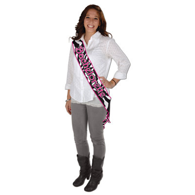 Ceinture Bachelorette en satin - 33 po x 4 po - paquet de 6