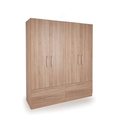 Halstead 4 Door Manufactured Wood Wardrobe