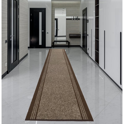 Tapis de couloir beige beige