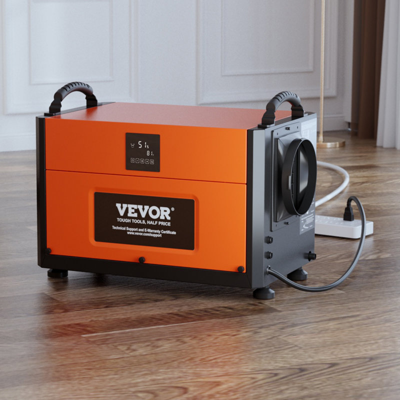 VEVOR 190 Pints Orange and Black Commercial Dehumidifier with Pump