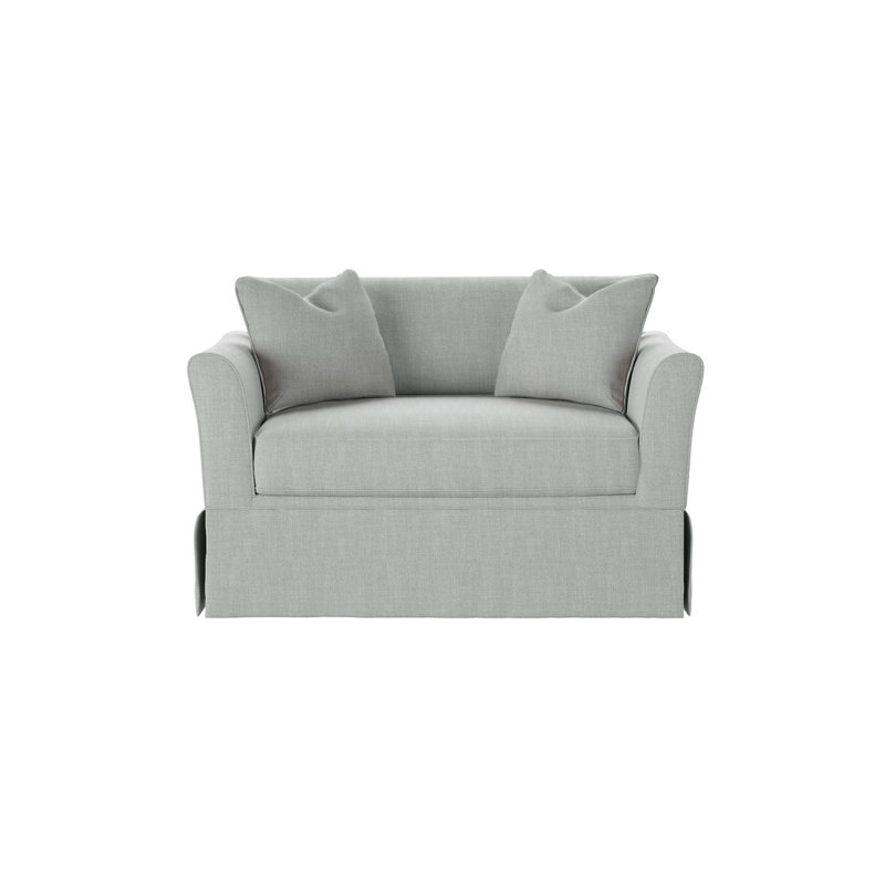 Shelby Upholstered Chair And A Half, Drusky Navy Sustain® Basketweave