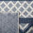 Vermont Hand Woven Wool/Cotton Geometric Rug in Ivory/Blue-1451448148