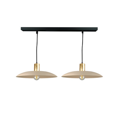 2 - Light Matte Black Dome Pendant