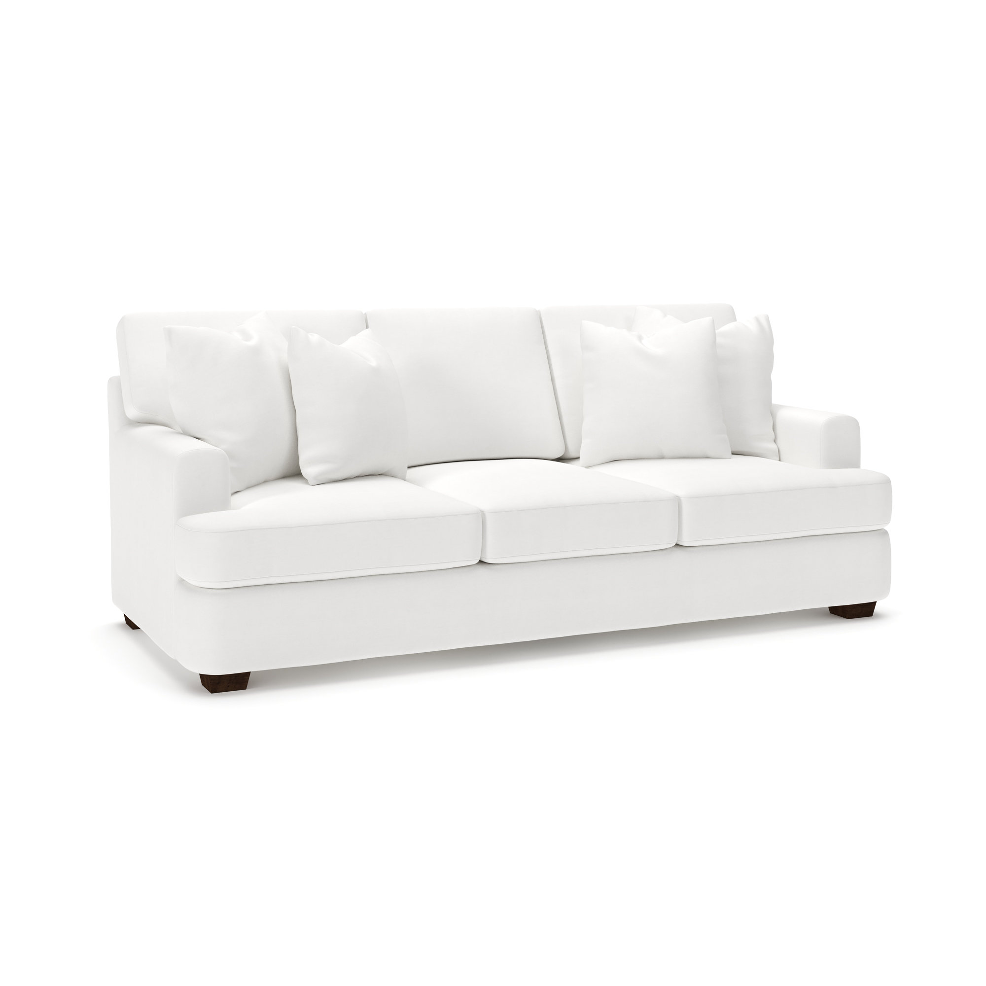 Emilio 90'' Upholstered Sofa, Bayou Off White Canvas