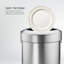 Home Zone Living 16 Gallon Stainless Steel Open Top Trash Can with Triangular Corner Design, Silver, 60 Litres