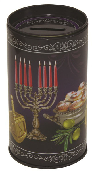 Menora de scène hanoukka tzedakah caritatif box