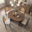 Ensemble de table de salle à manger 5 pièces pour 5 personnes, ensemble de table de salle à manger extensible rétro avec 4 chaises rembourrées, table de cuisine et chaises pour la salle à manger et la cuisine (noyer et beige)-228804128-228804129-228804130