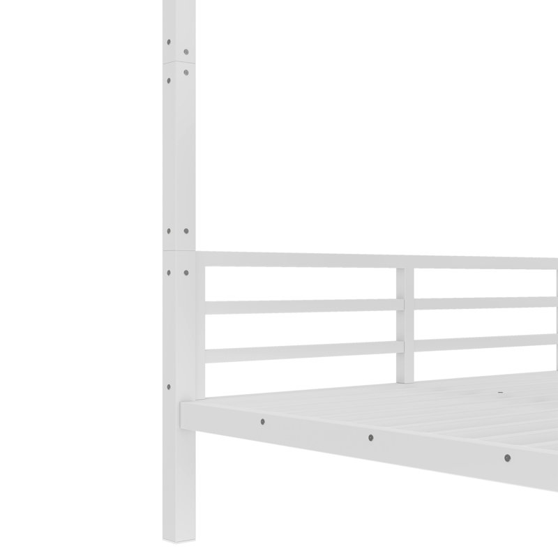 Metal Full XL Over Full XL Bunk Bed for Teens and Adults, Space-Saving, Noise-Reduced, No Box Spring Needed