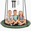 Balançoire 40 "pour enfants adultes en plein air avec 2 sangles suspendues-128796043